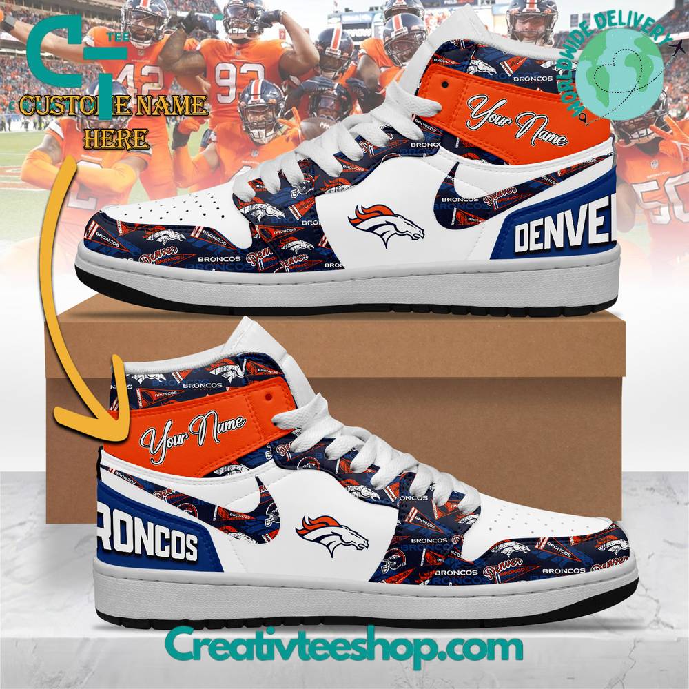 Ideafootwear Denver Broncos AJ1 High Sneakers Shoes For Men And Women 5