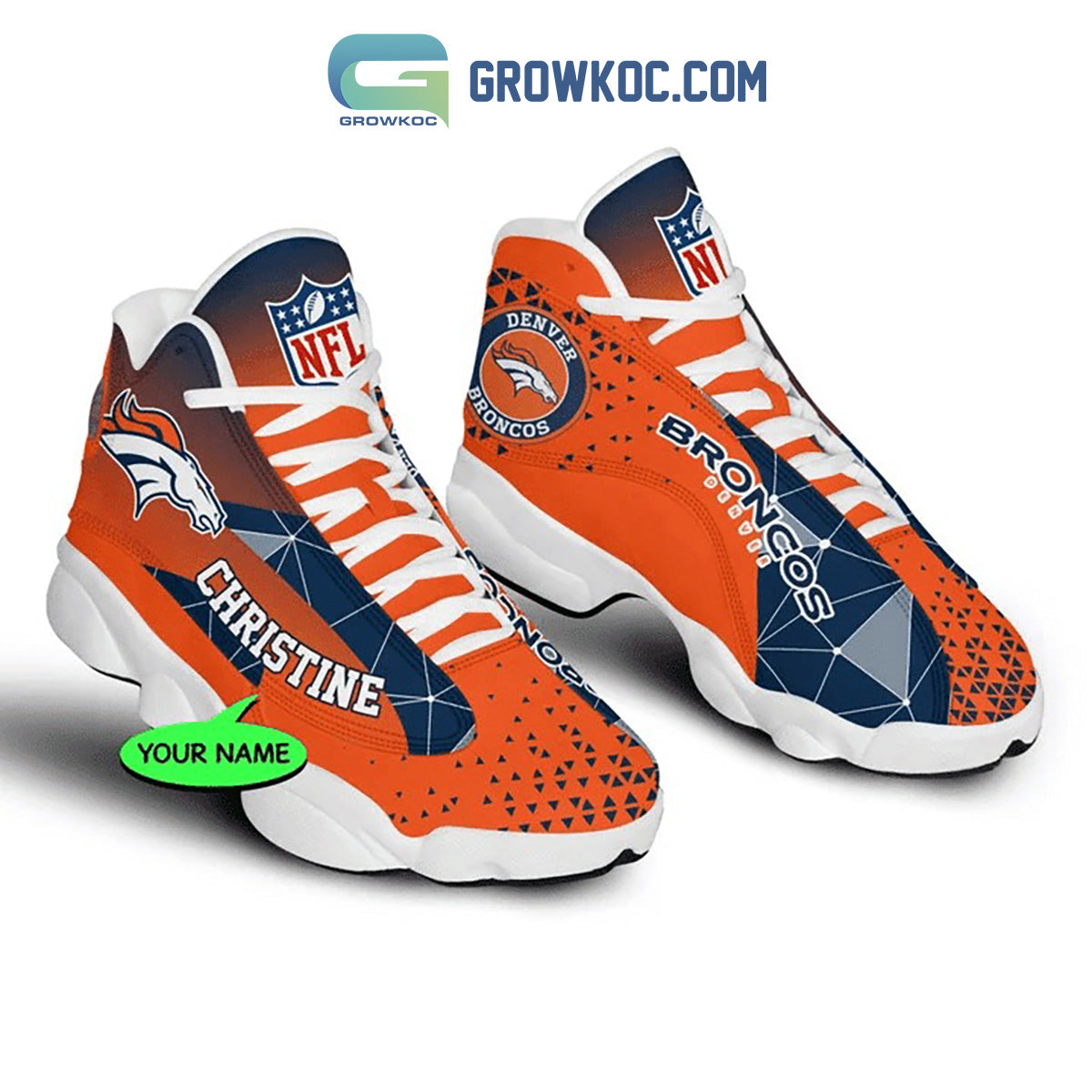 Ideafootwear Denver Broncos AJ13 Sneakers Shoes For Men And Women 5