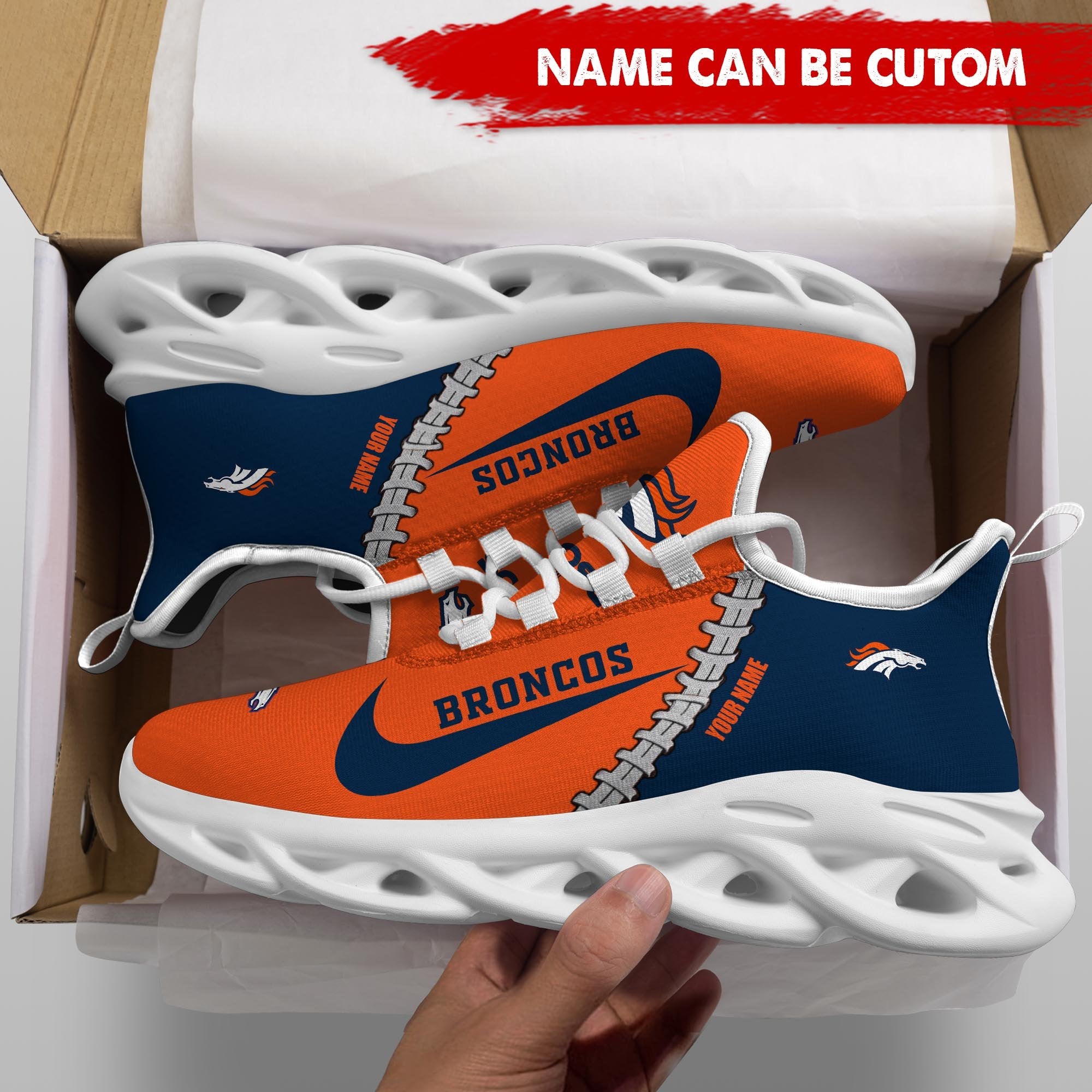 Ideafootwear Denver Broncos Max Soul Shoes Sneakers For Men And Women 44