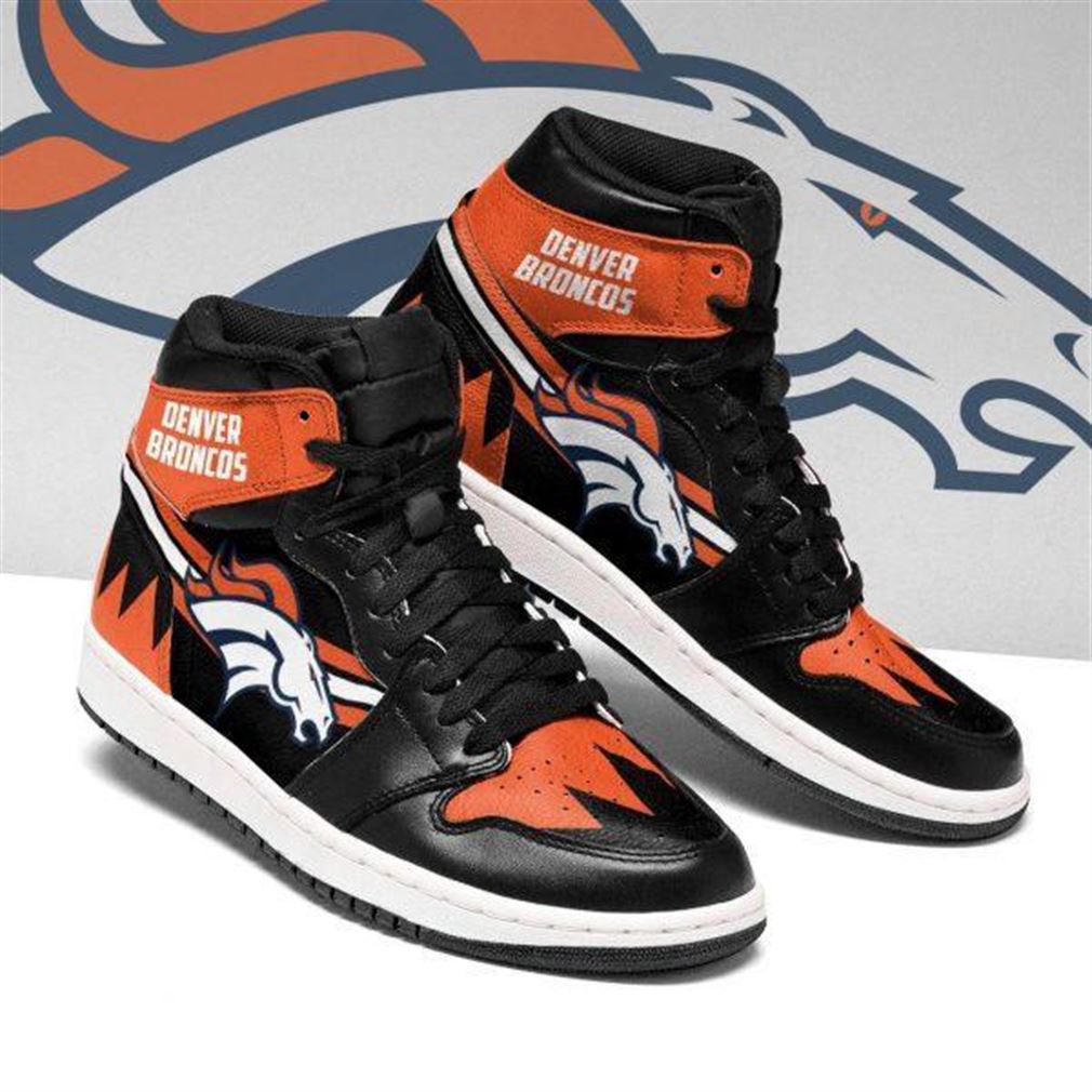 Ideafootwear Denver Broncos NFL AJ1 High Sneakers Shoes For Men And Women 13