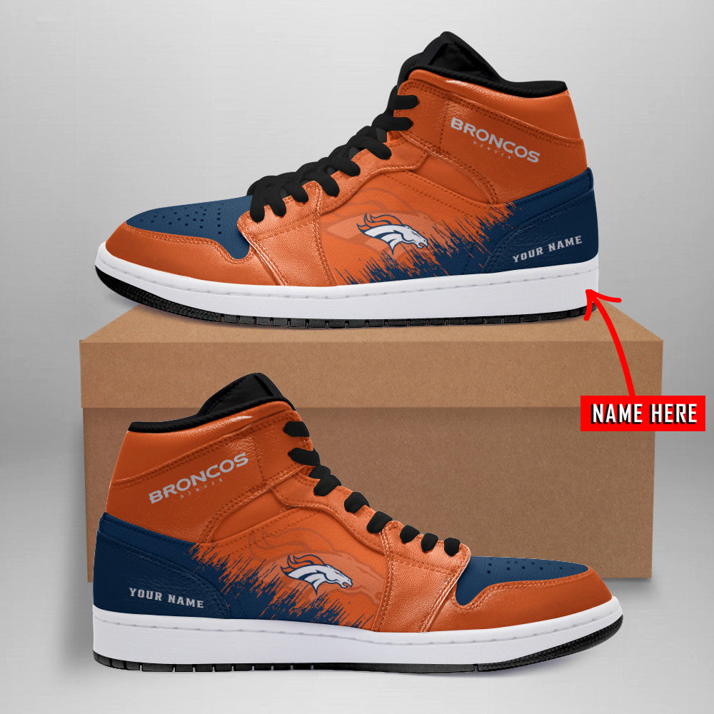 Ideafootwear Denver Broncos NFL AJ1 High Sneakers Shoes For Men And Women 2