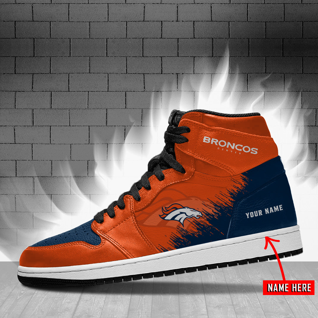 Ideafootwear Denver Broncos NFL AJ1 High Sneakers Shoes For Men And Women 2