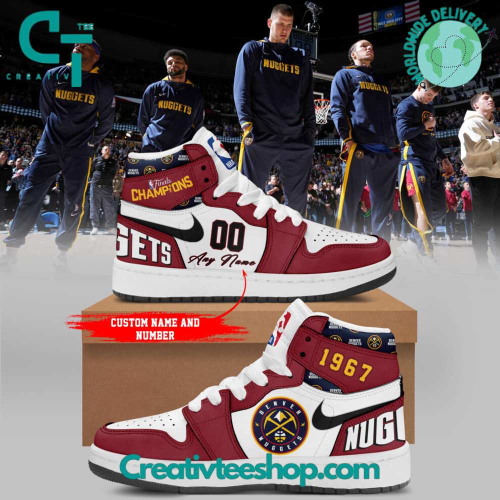 Ideafootwear Denver Nuggets AJ1 High Sneakers Shoes For Men And Women 4