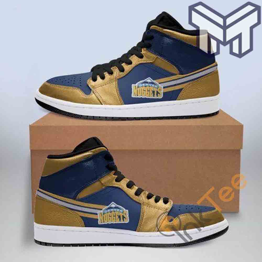 Ideafootwear Denver Nuggets AJ1 High Sneakers Shoes For Men And Women 7