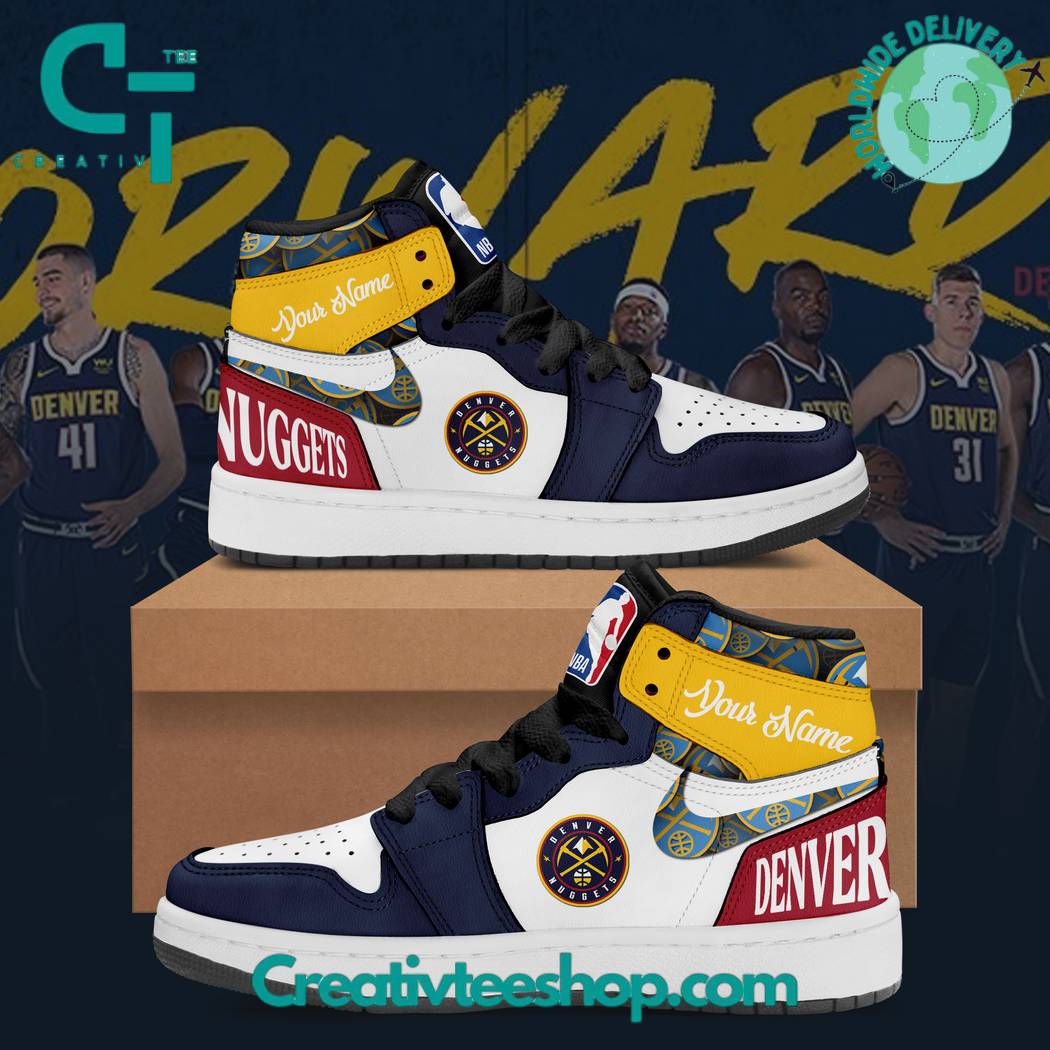 Ideafootwear Denver Nuggets AJ1 High Sneakers Shoes For Men And Women 5