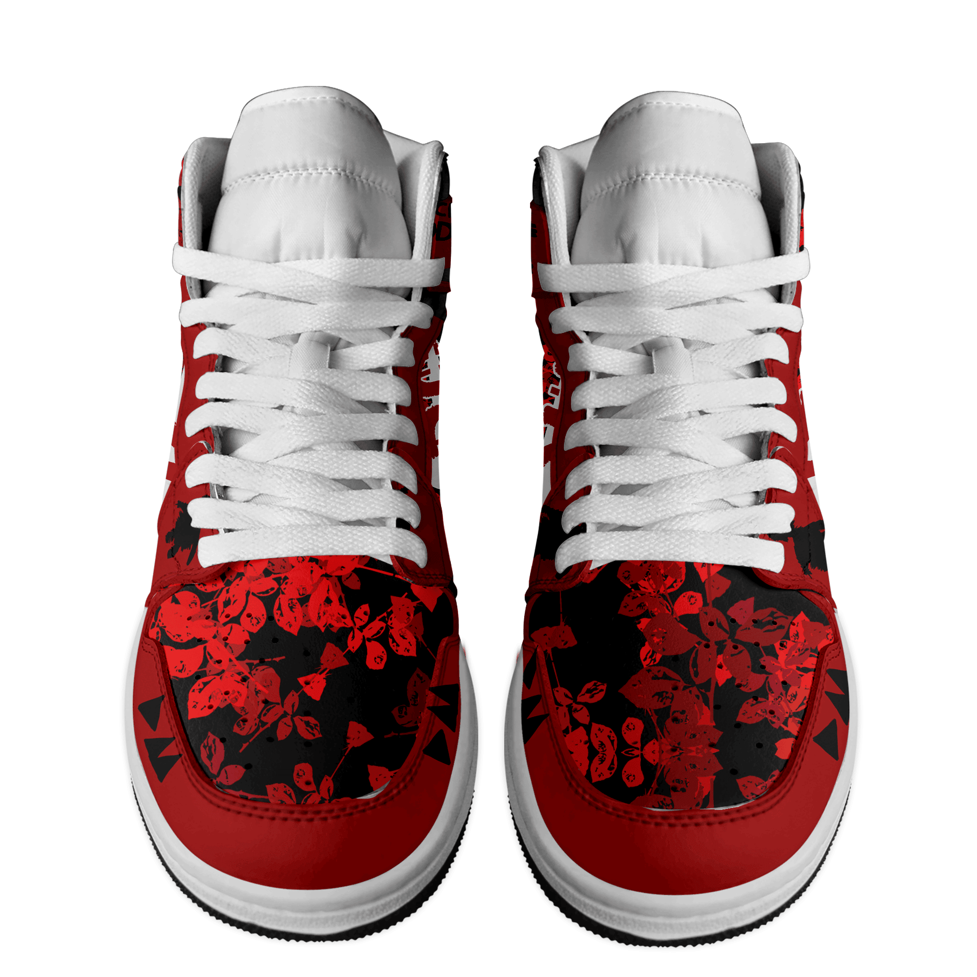 Ideafootwear Depeche Mode AJ1 High Sneakers Shoes For Men And Women 6