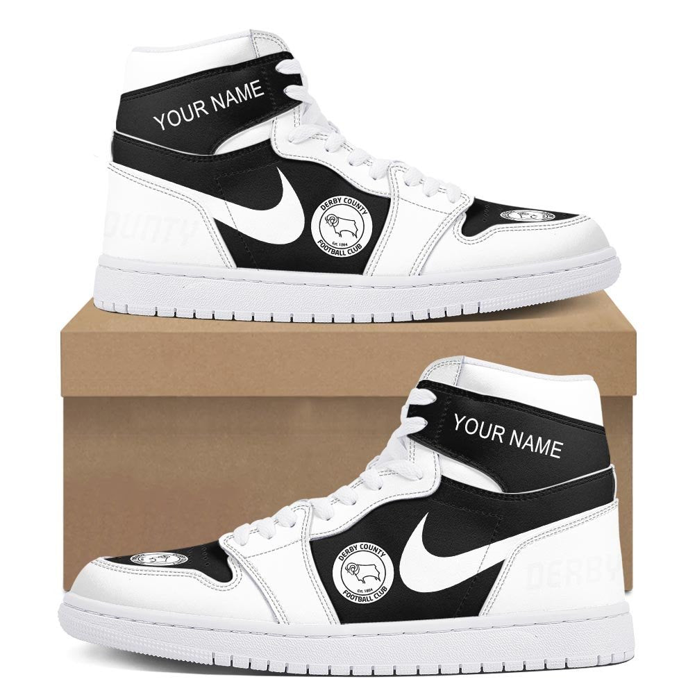 Ideafootwear Derby County AJ1 High Sneakers Shoes For Men And Women 1