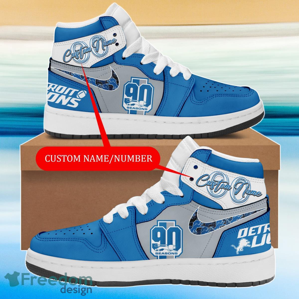 Ideafootwear Detroit Lions AJ1 High Sneakers Shoes For Men And Women 4