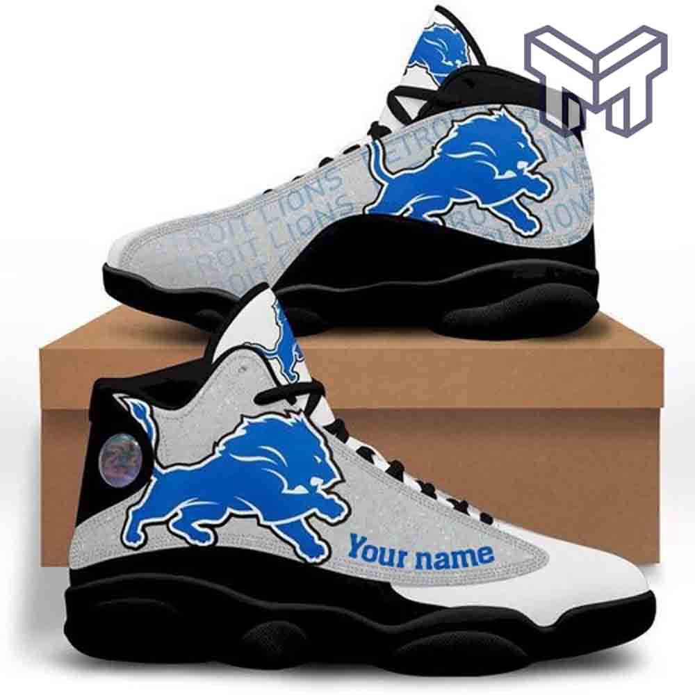 Ideafootwear Detroit Lions AJ13 Sneakers Shoes For Men And Women 7