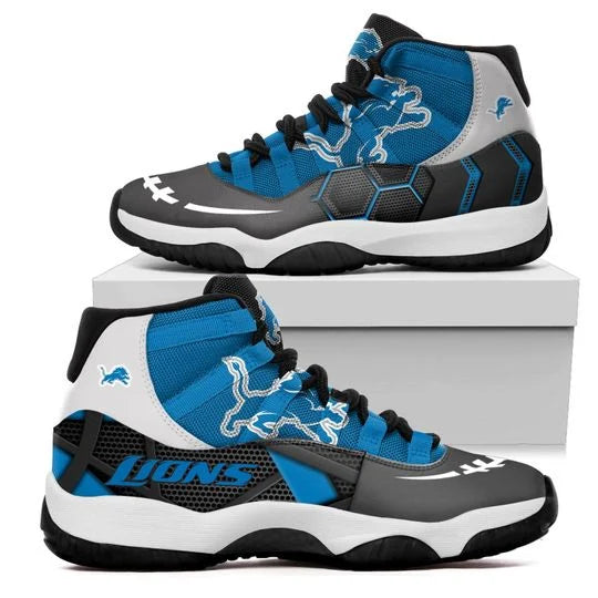 Ideafootwear Detroit Lions AJ13 Sneakers Shoes For Men And Women 8
