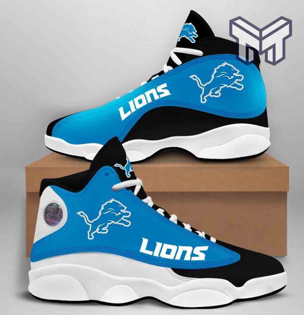Ideafootwear Detroit Lions AJ13 Sneakers Shoes For Men And Women 6