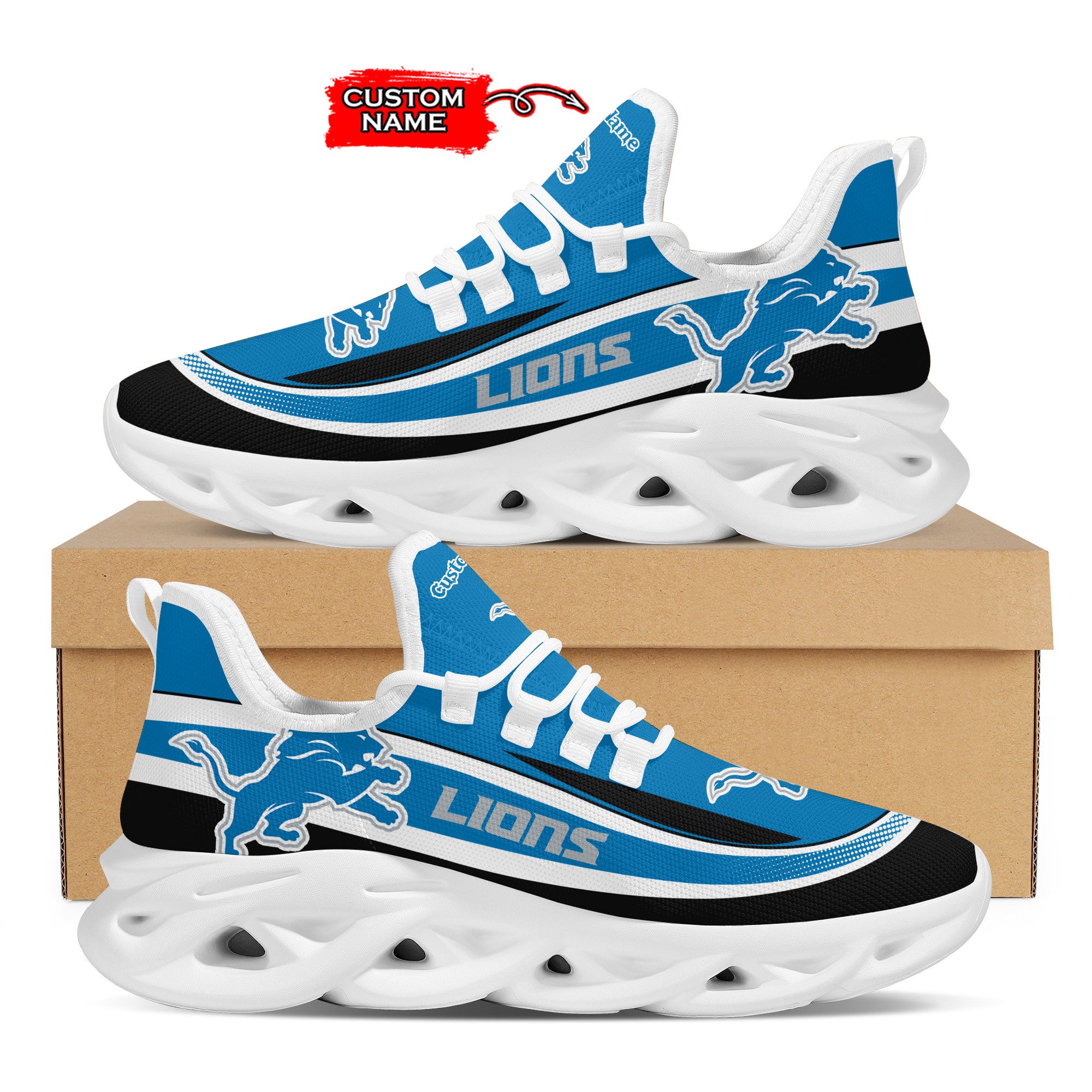 Ideafootwear Detroit Lions Max Soul Shoes Sneakers For Men And Women 27