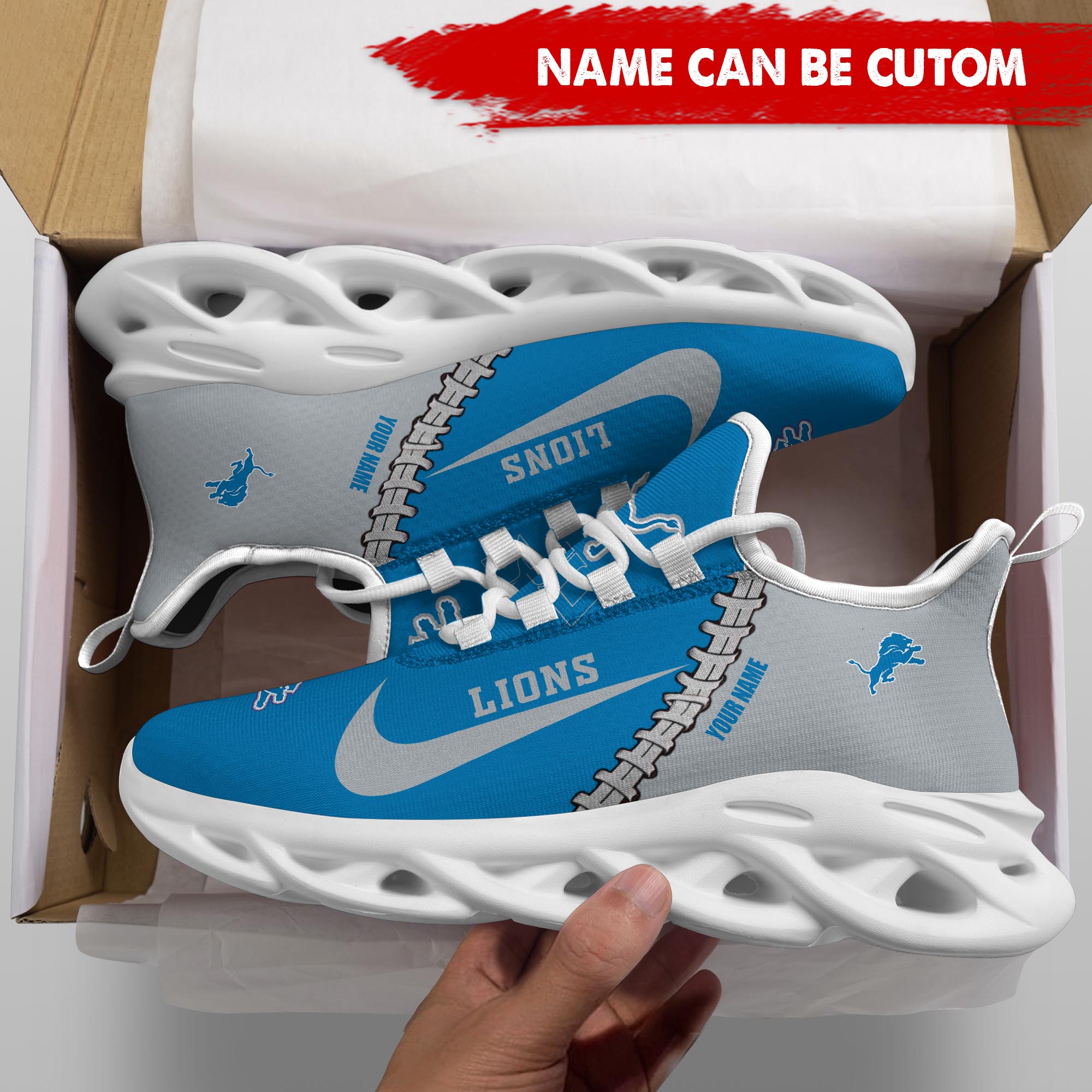Ideafootwear Detroit Lions Max Soul Shoes Sneakers For Men And Women 23