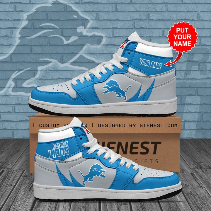 Ideafootwear Detroit Lions NFL AJ1 High Sneakers Shoes For Men And Women 5