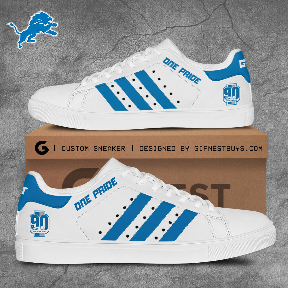 Ideafootwear Detroit Lions Skate Stan Shoes Sneakes For Men And Women 6
