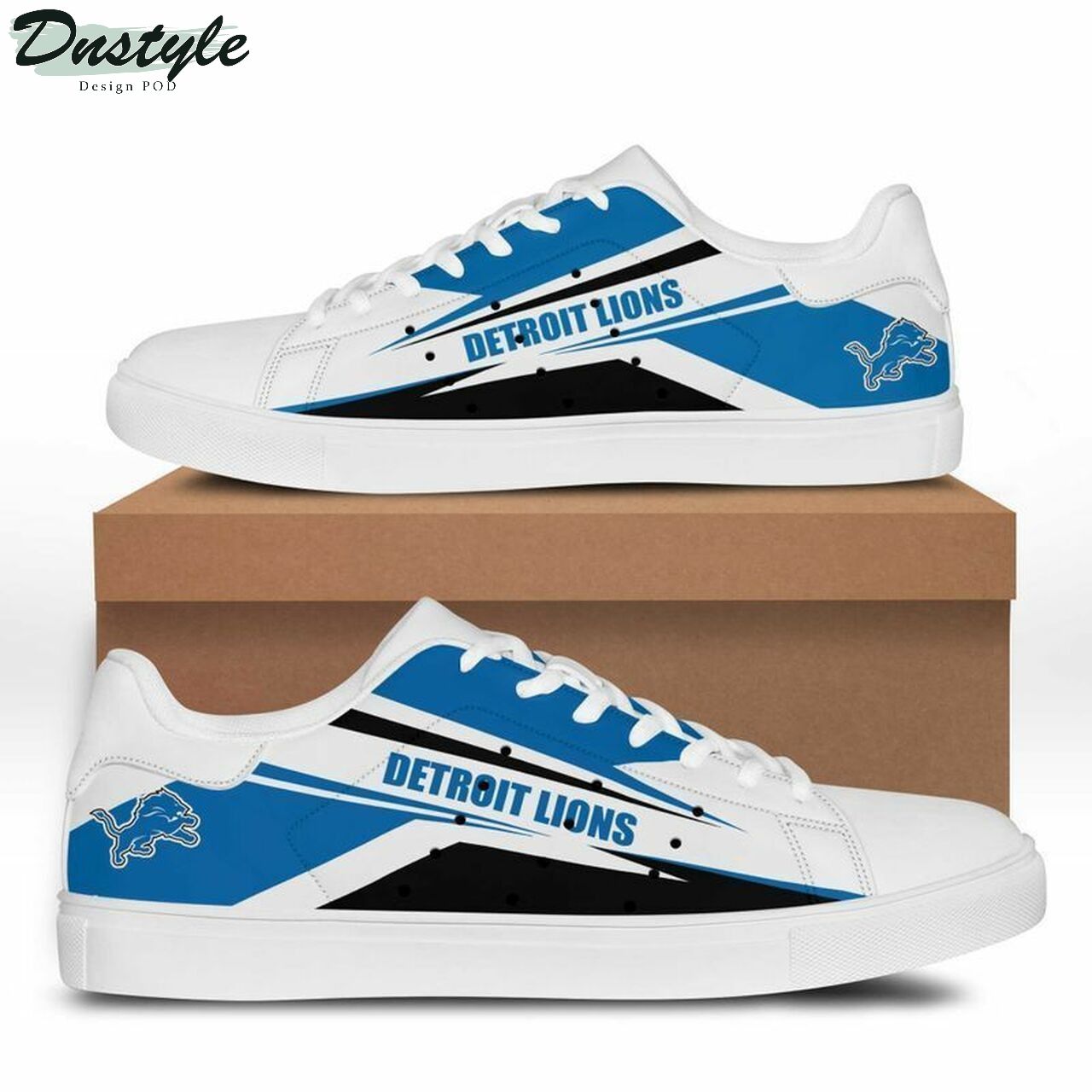 Ideafootwear Detroit Lions Skate Stan Shoes Sneakes For Men And Women 8