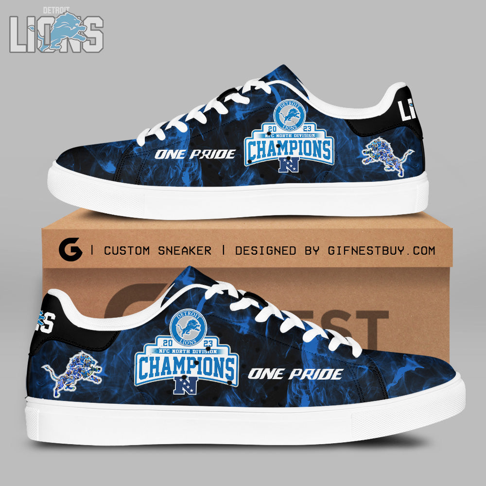 Ideafootwear Detroit Lions Skate Stan Shoes Sneakes For Men And Women 4