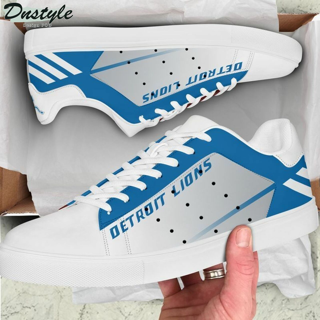 Ideafootwear Detroit Lions Skate Stan Shoes Sneakes For Men And Women 7
