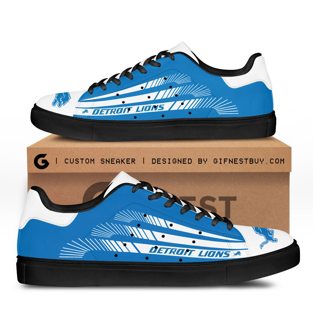Ideafootwear Detroit Lions Skate Stan Shoes Sneakes For Men And Women 2