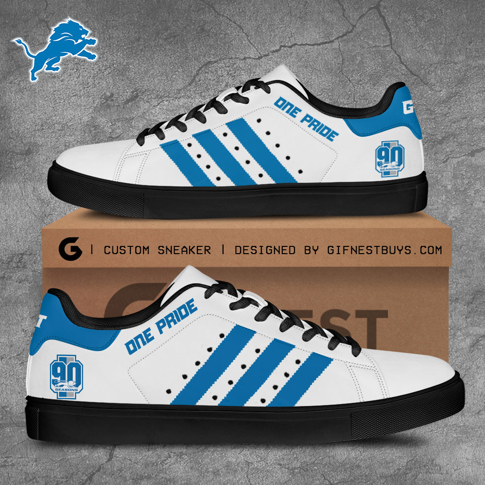 Ideafootwear Detroit Lions Skate Stan Shoes Sneakes For Men And Women 6