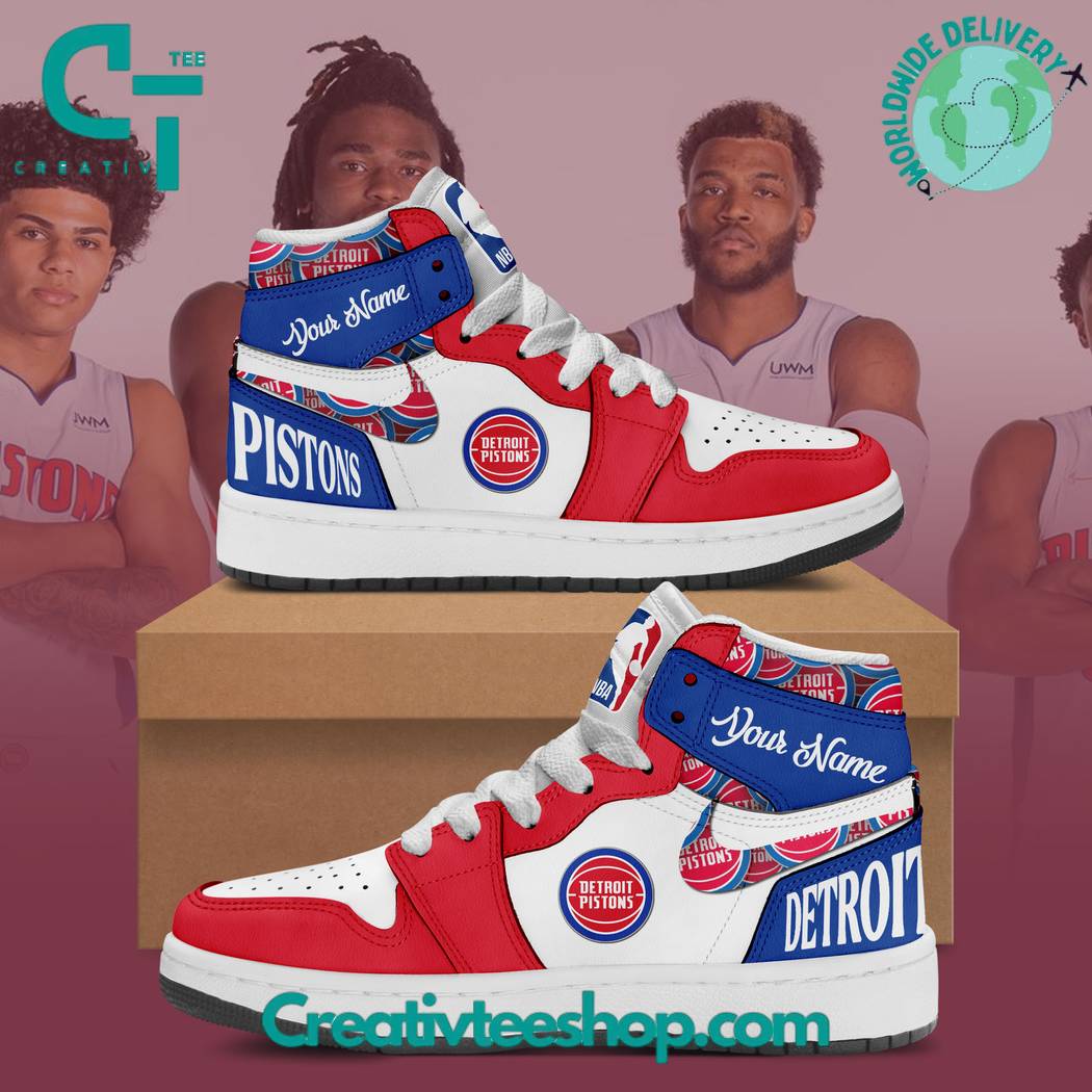 Ideafootwear Detroit Pistons AJ1 High Sneakers Shoes For Men And Women 2