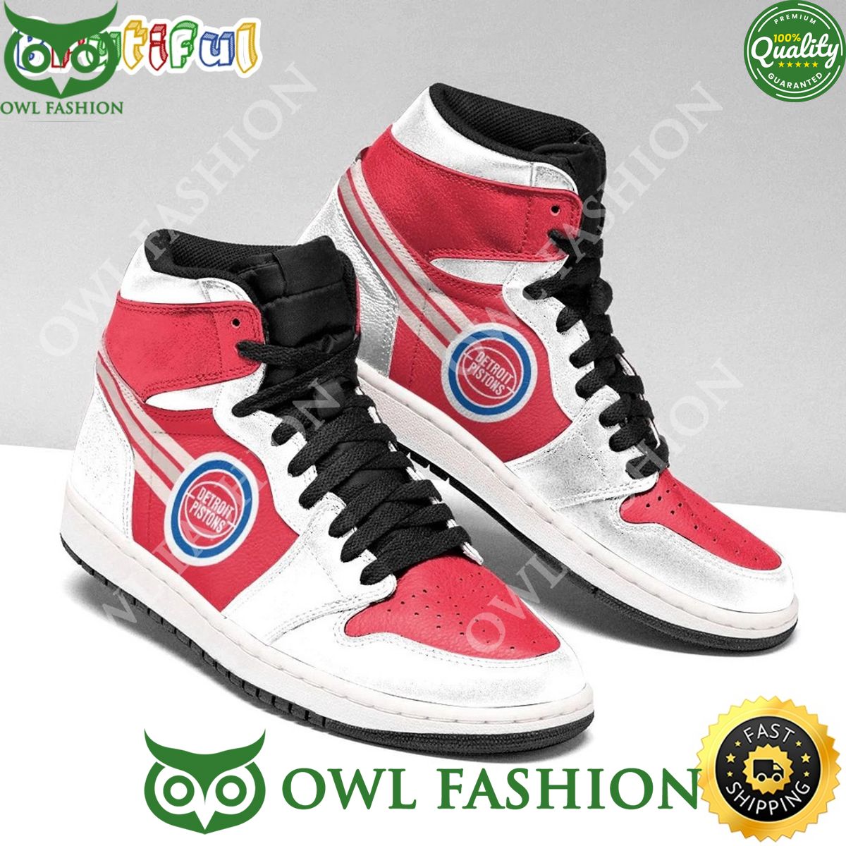 Ideafootwear Detroit Pistons AJ1 High Sneakers Shoes For Men And Women 5