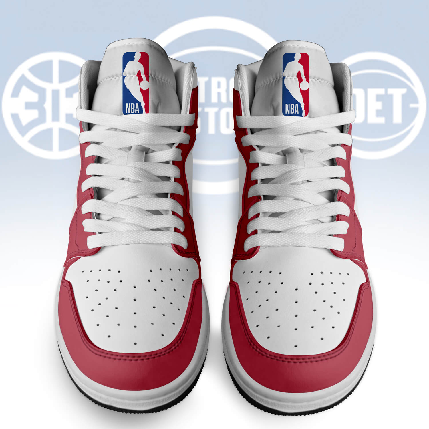 Ideafootwear Detroit Pistons AJ1 High Sneakers Shoes For Men And Women 1