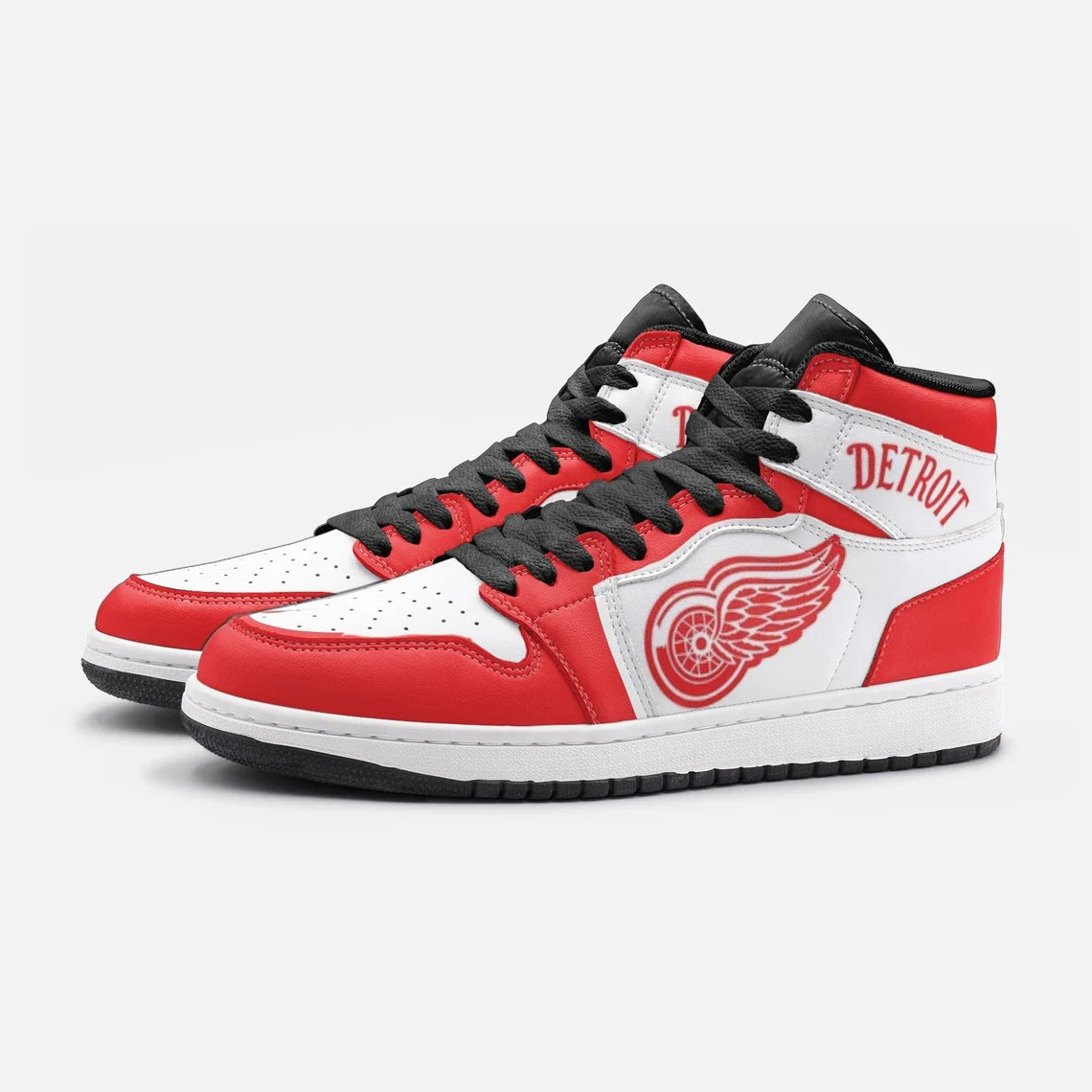Ideafootwear Detroit Red Wings AJ1 High Sneakers Shoes For Men And Women 5