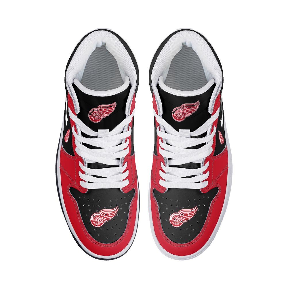 Ideafootwear Detroit Red Wings AJ1 High Sneakers Shoes For Men And Women 4