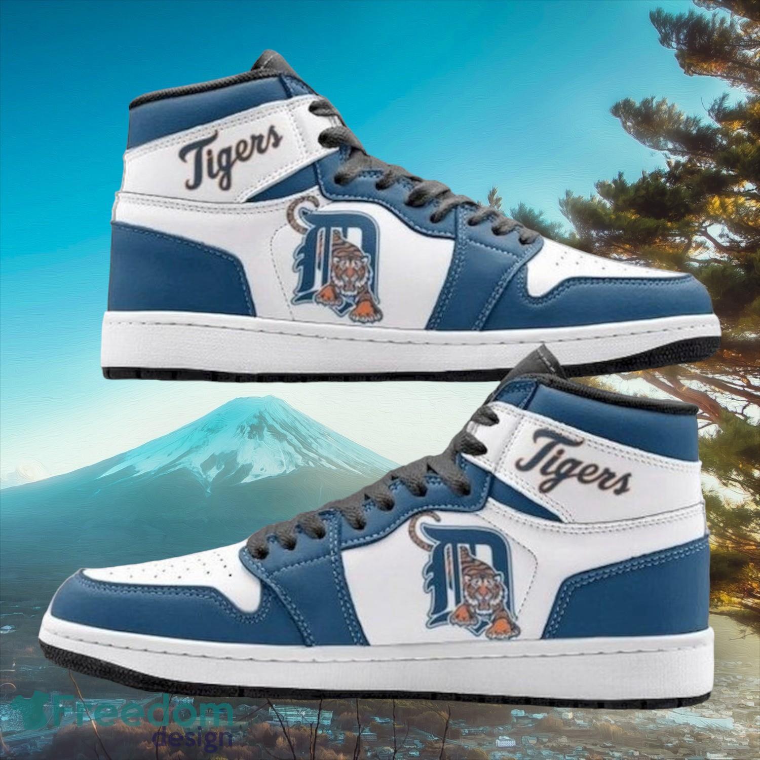 Ideafootwear Detroit Tigers AJ1 High Sneakers Shoes For Men And Women 8