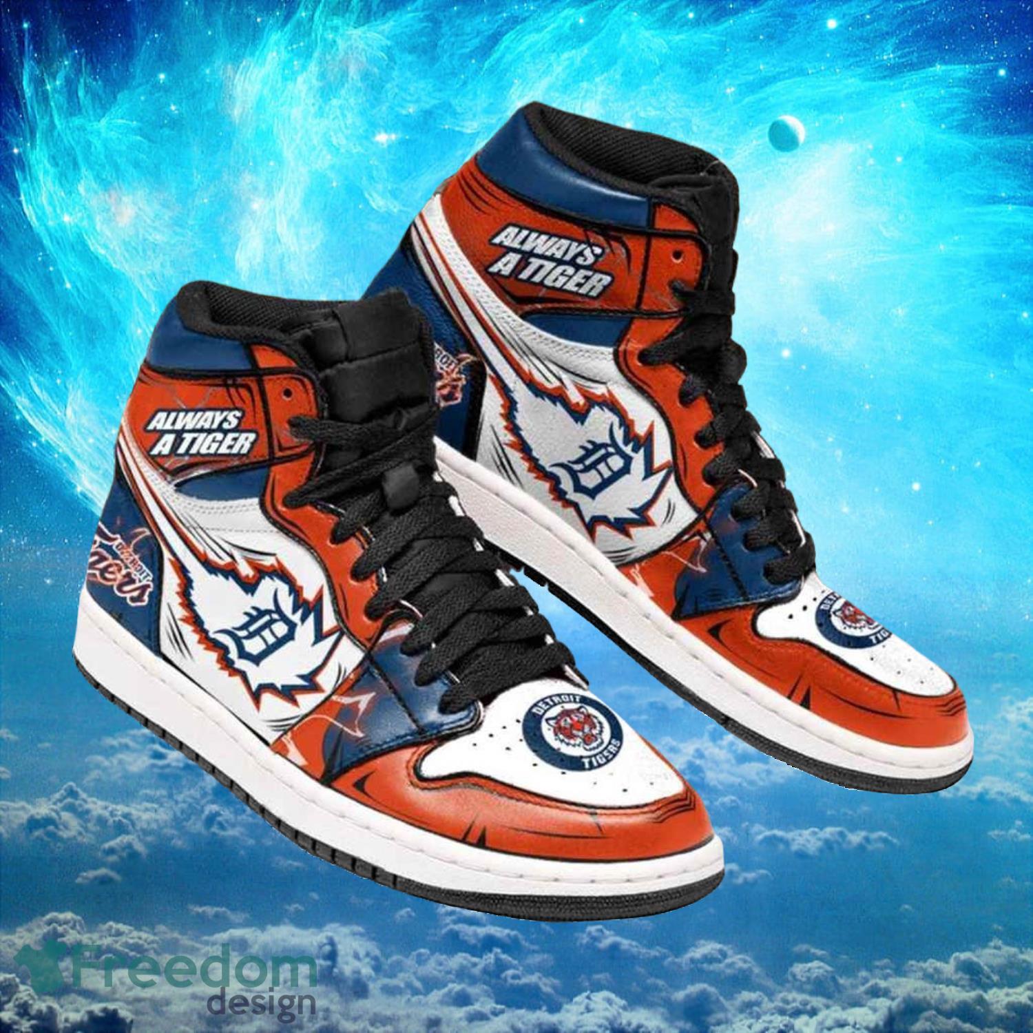 Ideafootwear Detroit Tigers AJ1 High Sneakers Shoes For Men And Women 9
