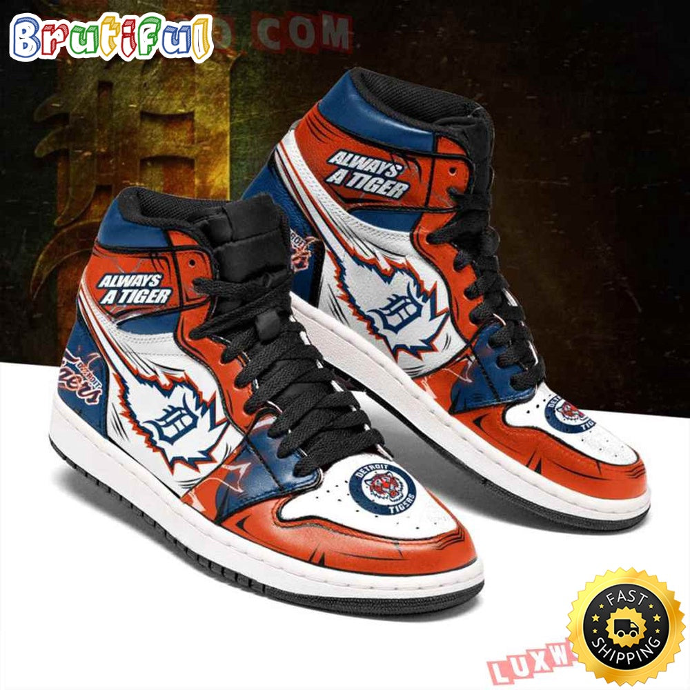 Ideafootwear Detroit Tigers MLB AJ1 High Sneakers Shoes For Men And Women 10