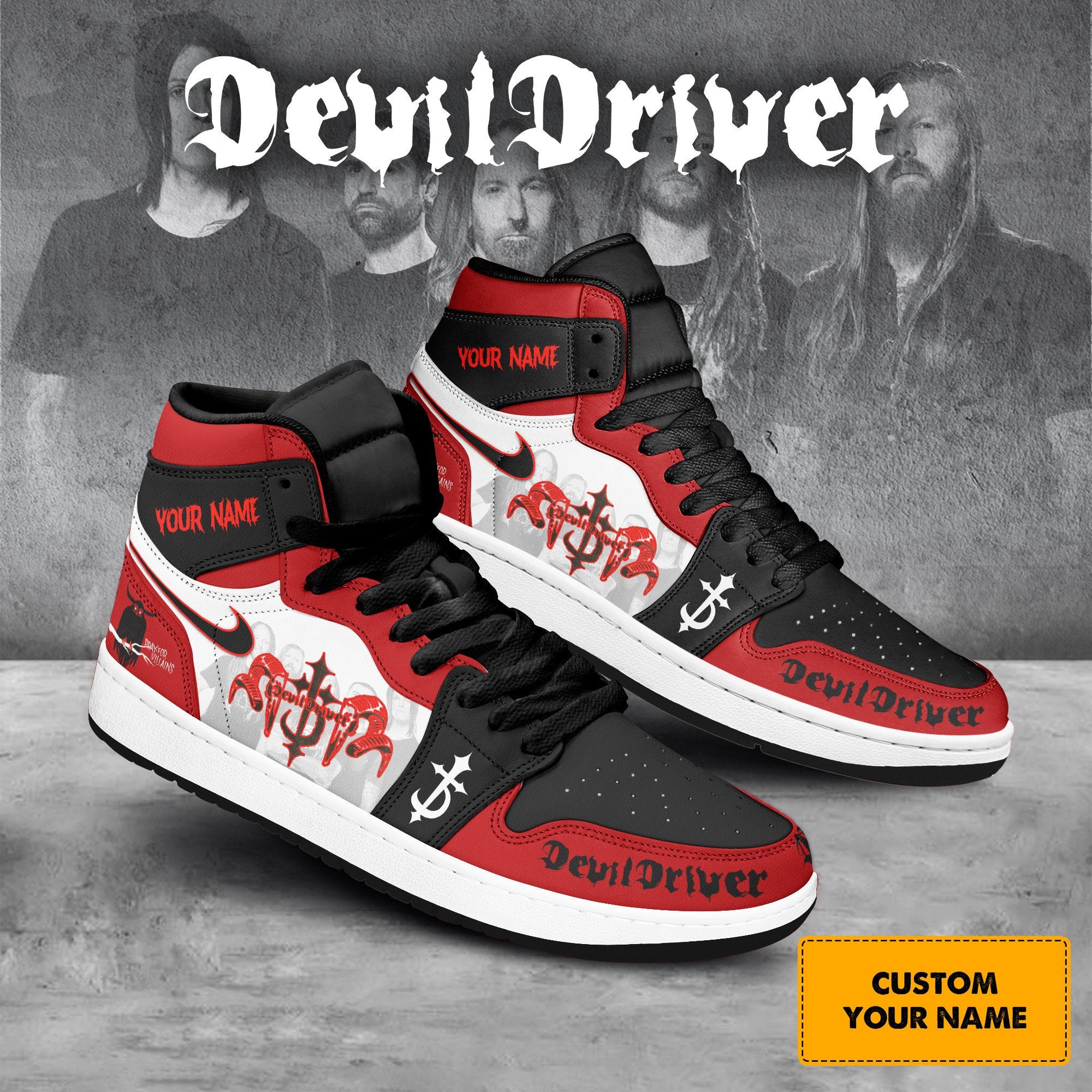 Ideafootwear DevilDriver AJ1 High Sneakers Shoes For Men And Women 2