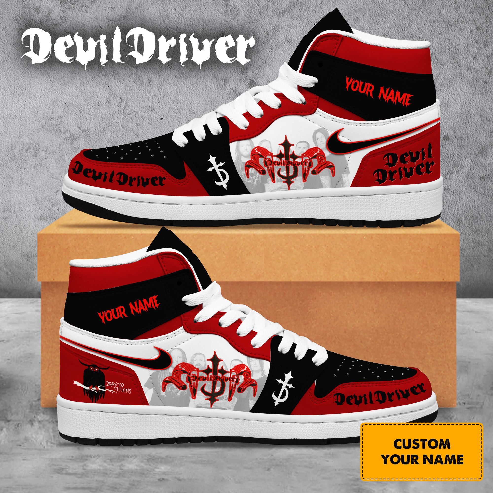 Ideafootwear DevilDriver AJ1 High Sneakers Shoes For Men And Women 1