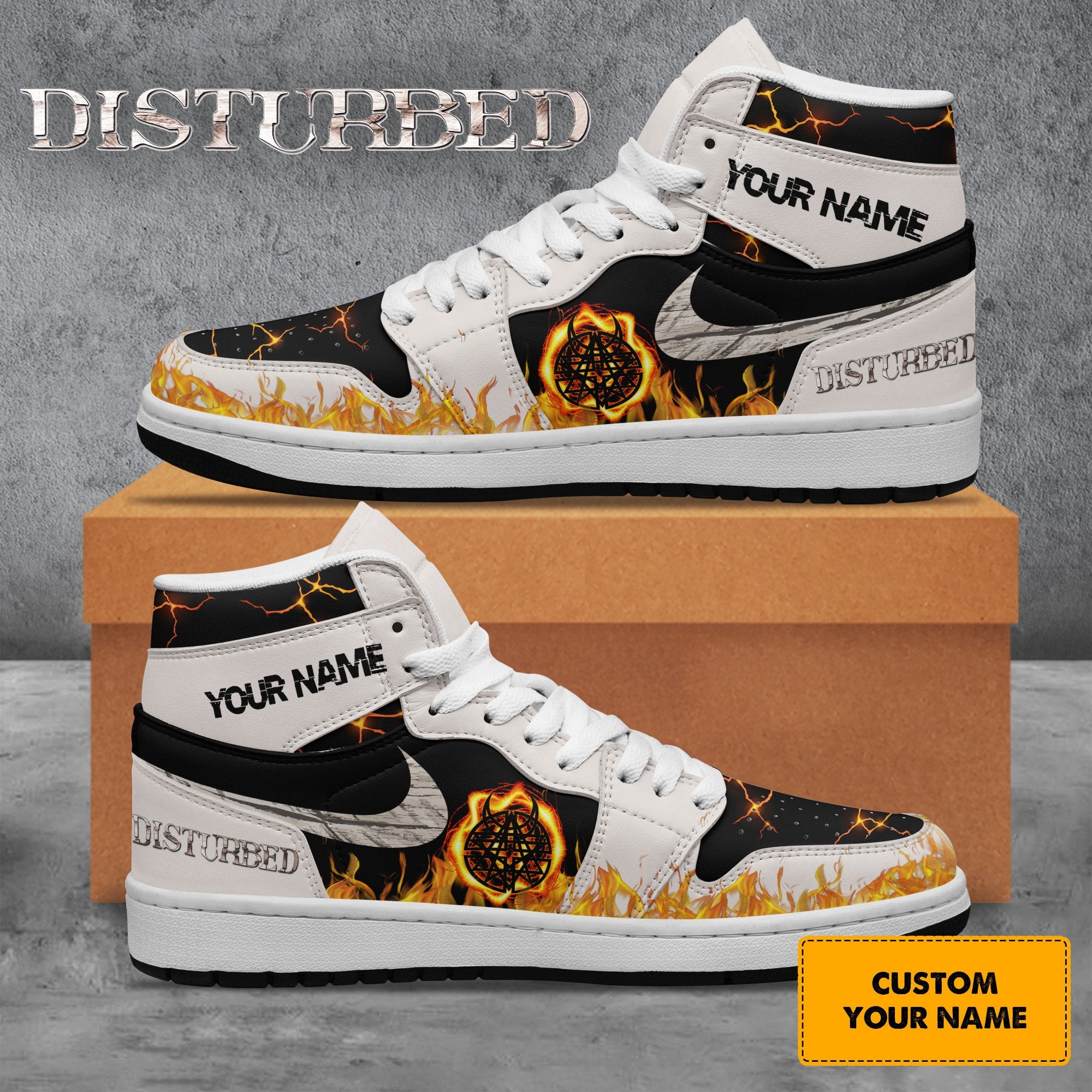 Ideafootwear Disturbed AJ1 High Sneakers Shoes For Men And Women 1