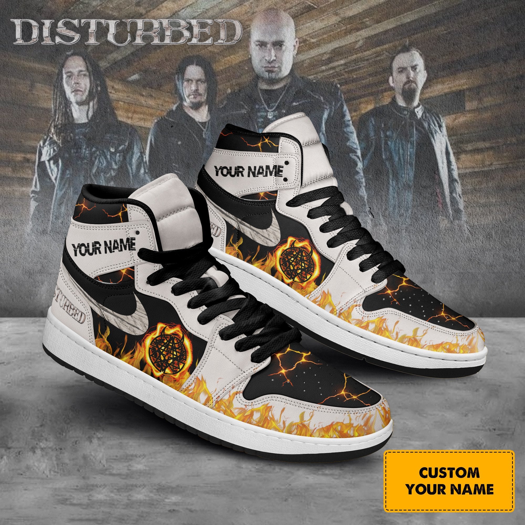 Ideafootwear Disturbed AJ1 High Sneakers Shoes For Men And Women 2