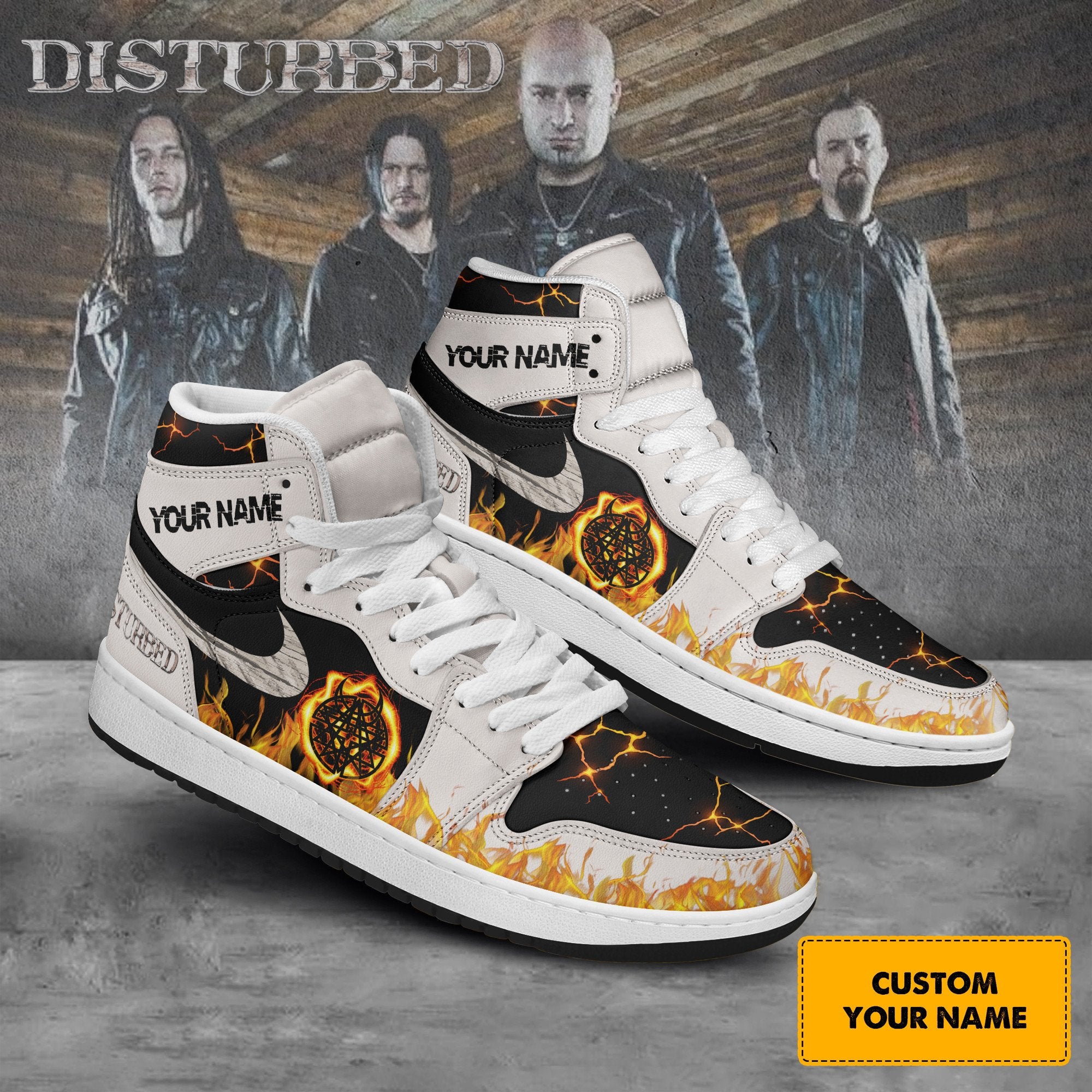 Ideafootwear Disturbed AJ1 High Sneakers Shoes For Men And Women 1