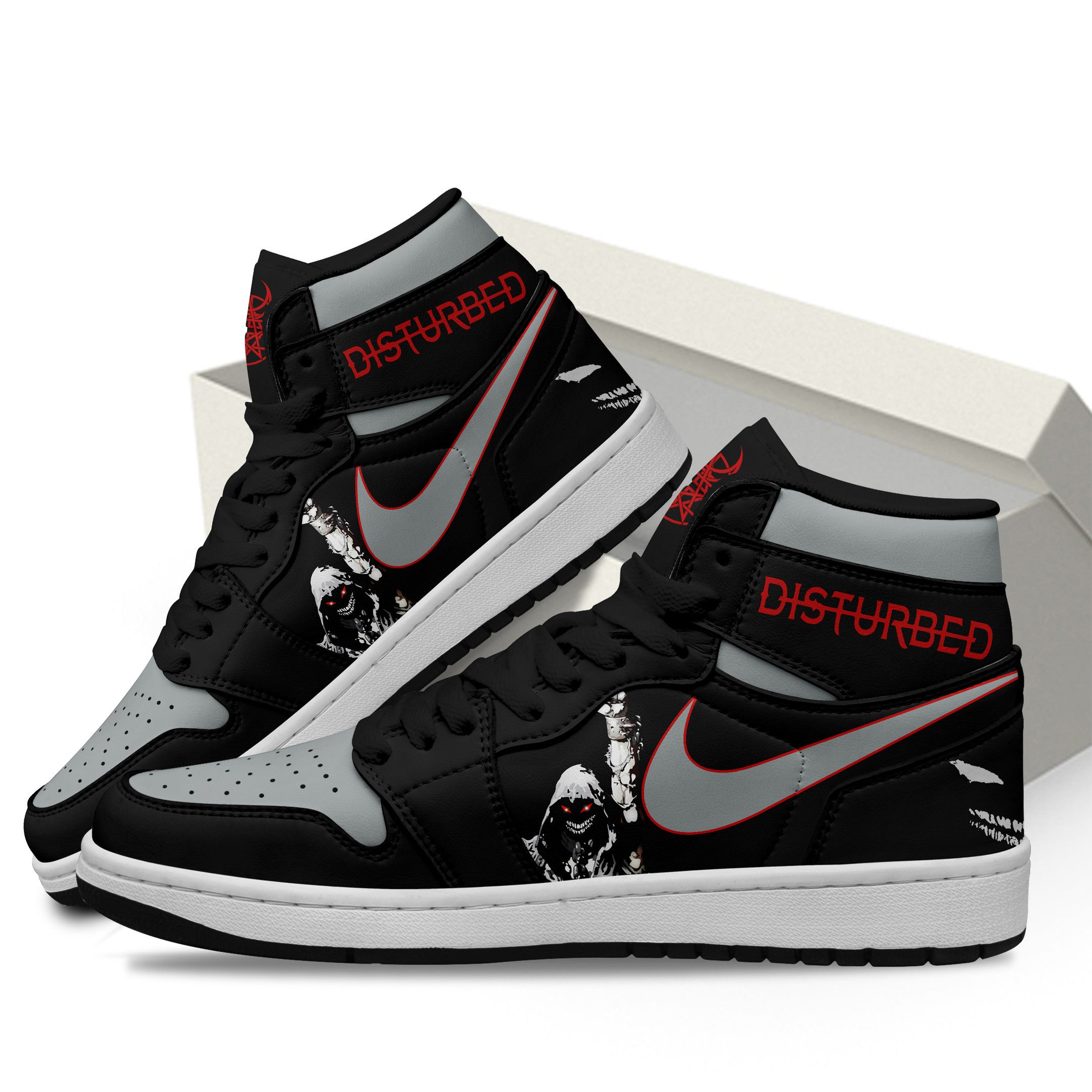 Ideafootwear Disturbed AJ1 High Sneakers Shoes For Men And Women 8