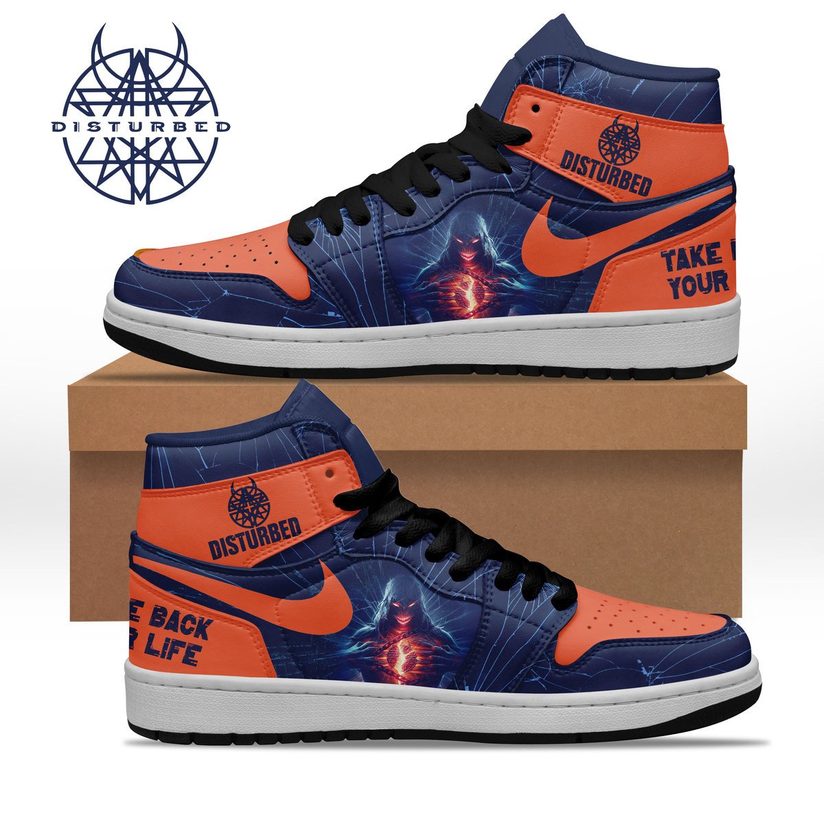 Ideafootwear Disturbed AJ1 High Sneakers Shoes For Men And Women 6