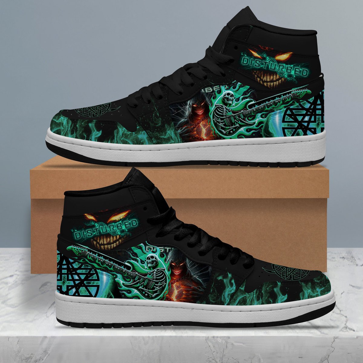 Ideafootwear Disturbed AJ1 High Sneakers Shoes For Men And Women 5