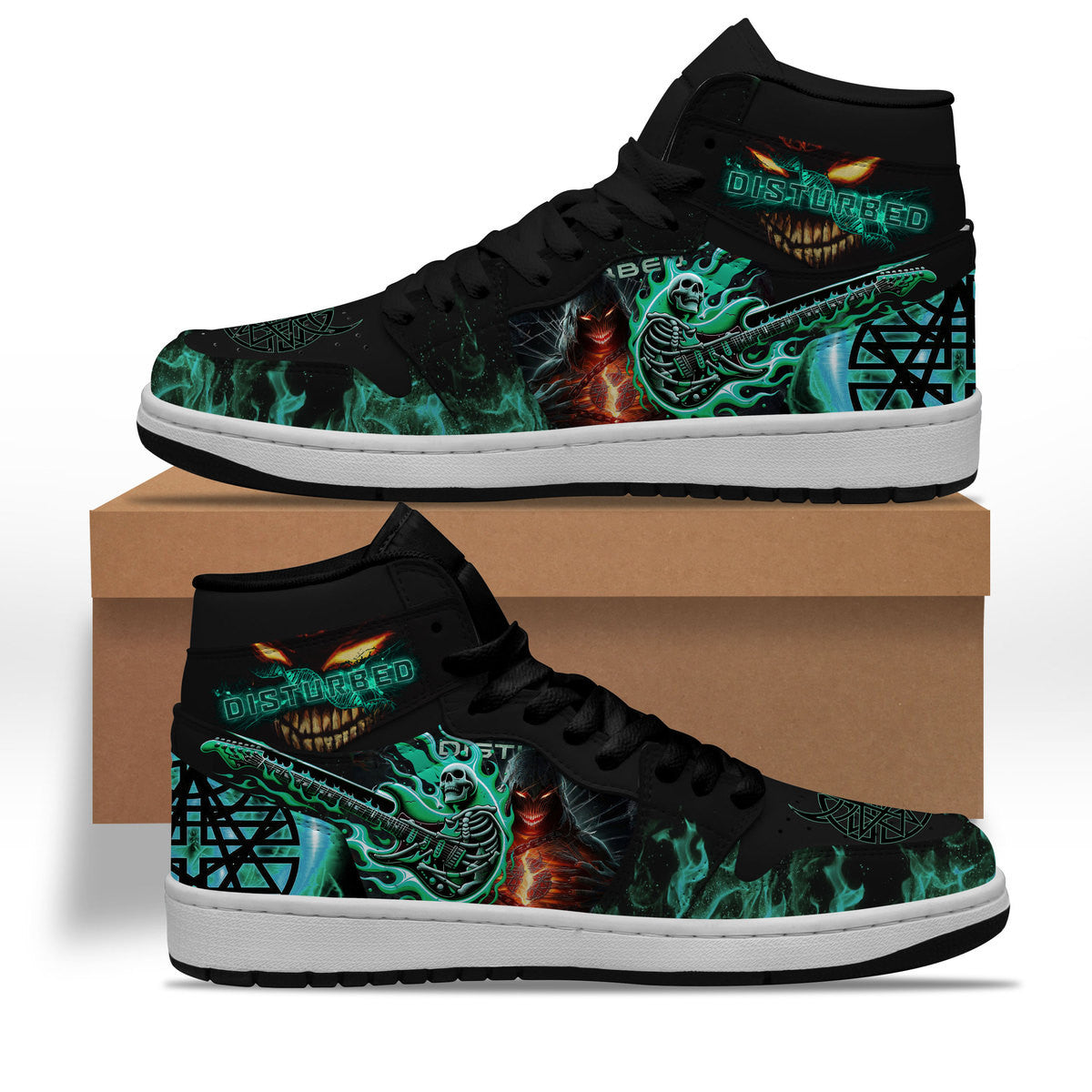Ideafootwear Disturbed AJ1 High Sneakers Shoes For Men And Women 5