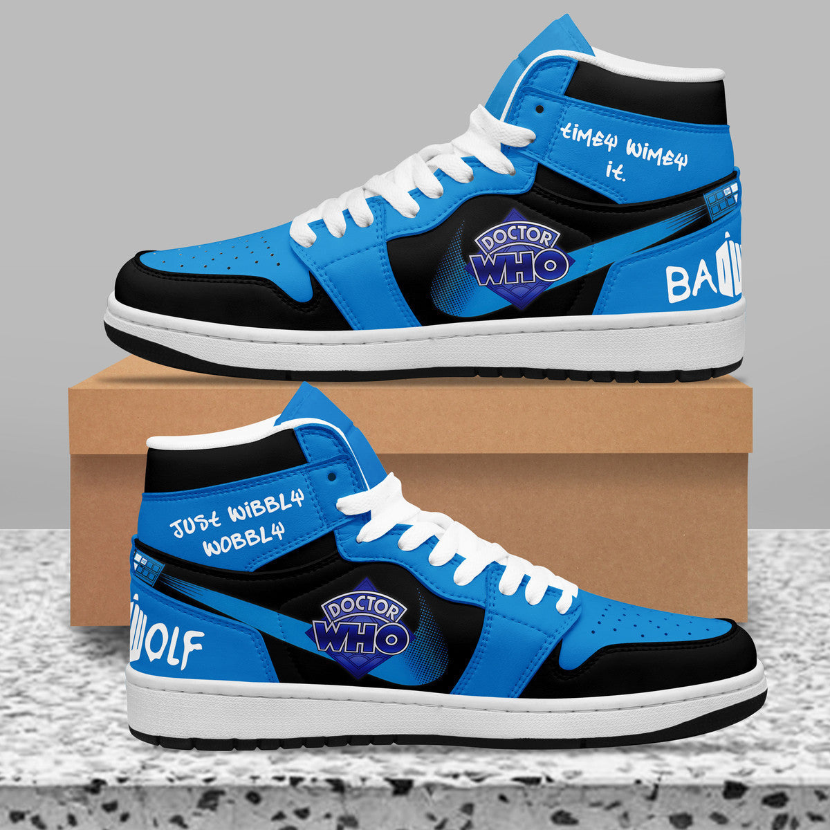 Ideafootwear Doctor Who AJ1 High Sneakers Shoes For Men And Women 2