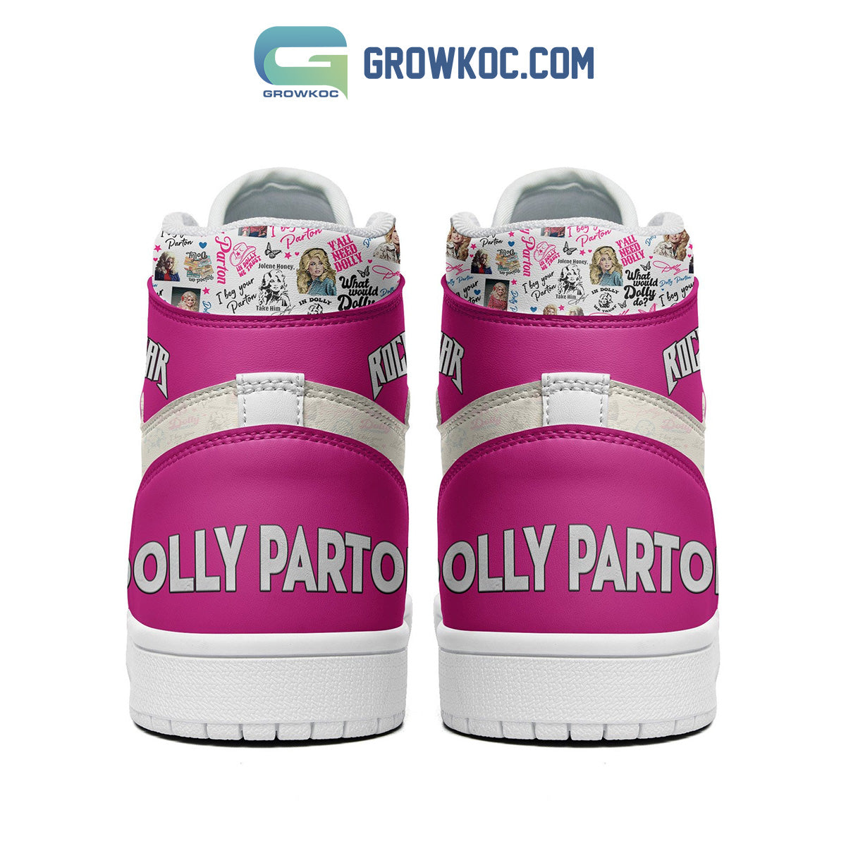 Ideafootwear Dolly Parton AJ1 High Sneakers Shoes For Men And Women 2