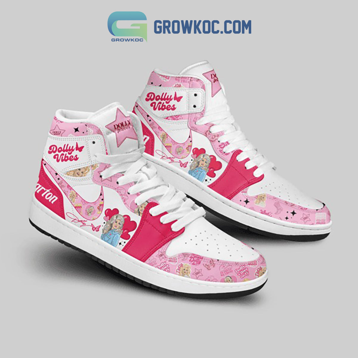 Ideafootwear Dolly Parton AJ1 High Sneakers Shoes For Men And Women 1