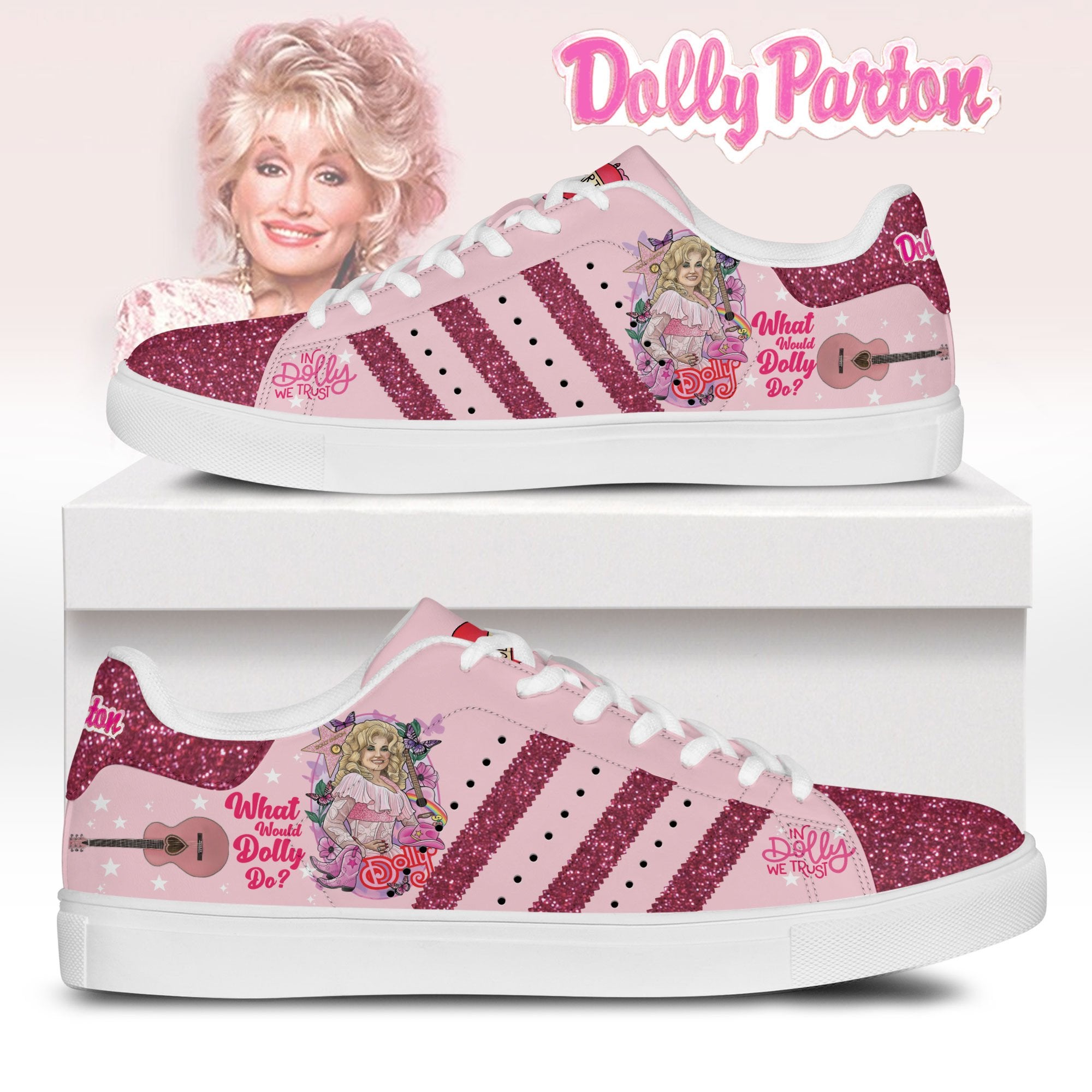 Ideafootwear Dolly Parton Skate Stan Shoes Sneakes For Men And Women 3