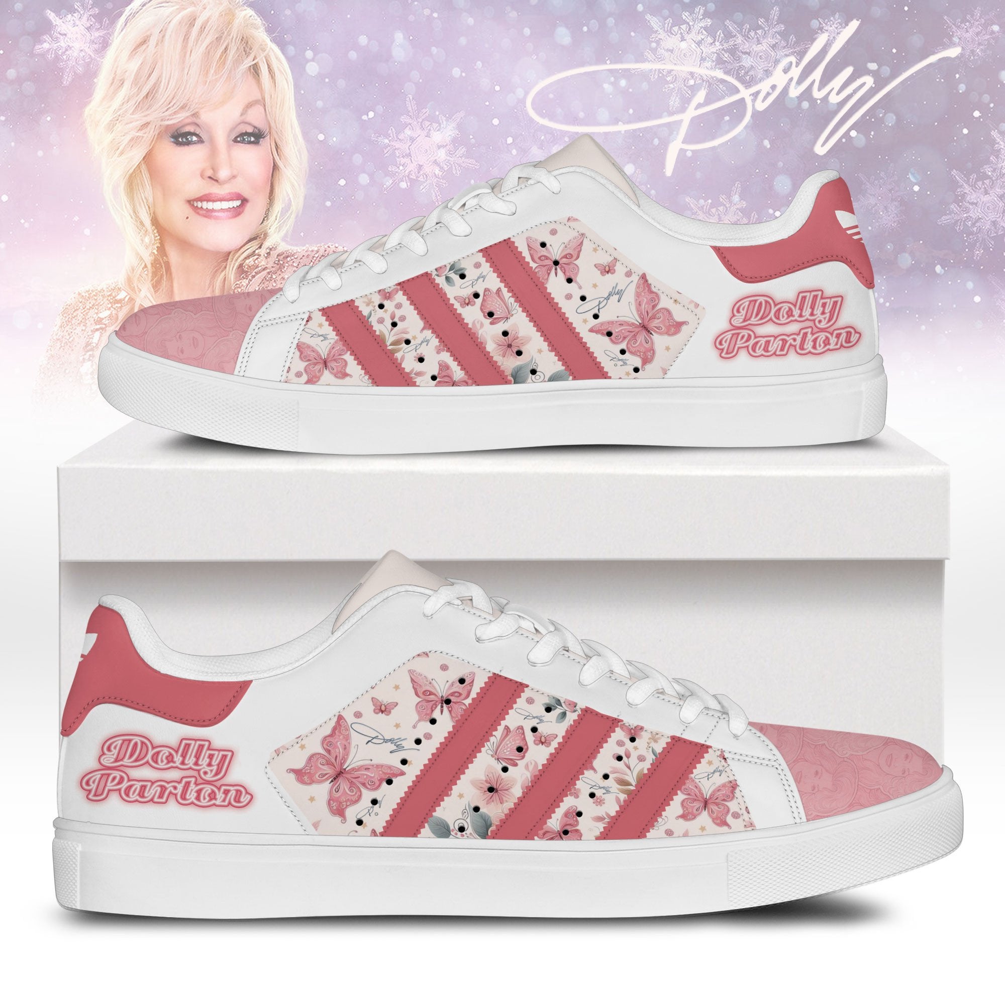 Ideafootwear Dolly Parton Skate Stan Shoes Sneakes For Men And Women 2