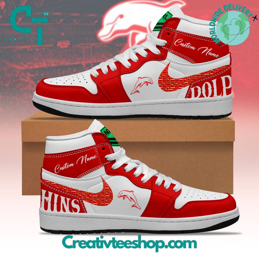 Ideafootwear Dolphins AJ1 High Sneakers Shoes For Men And Women 1