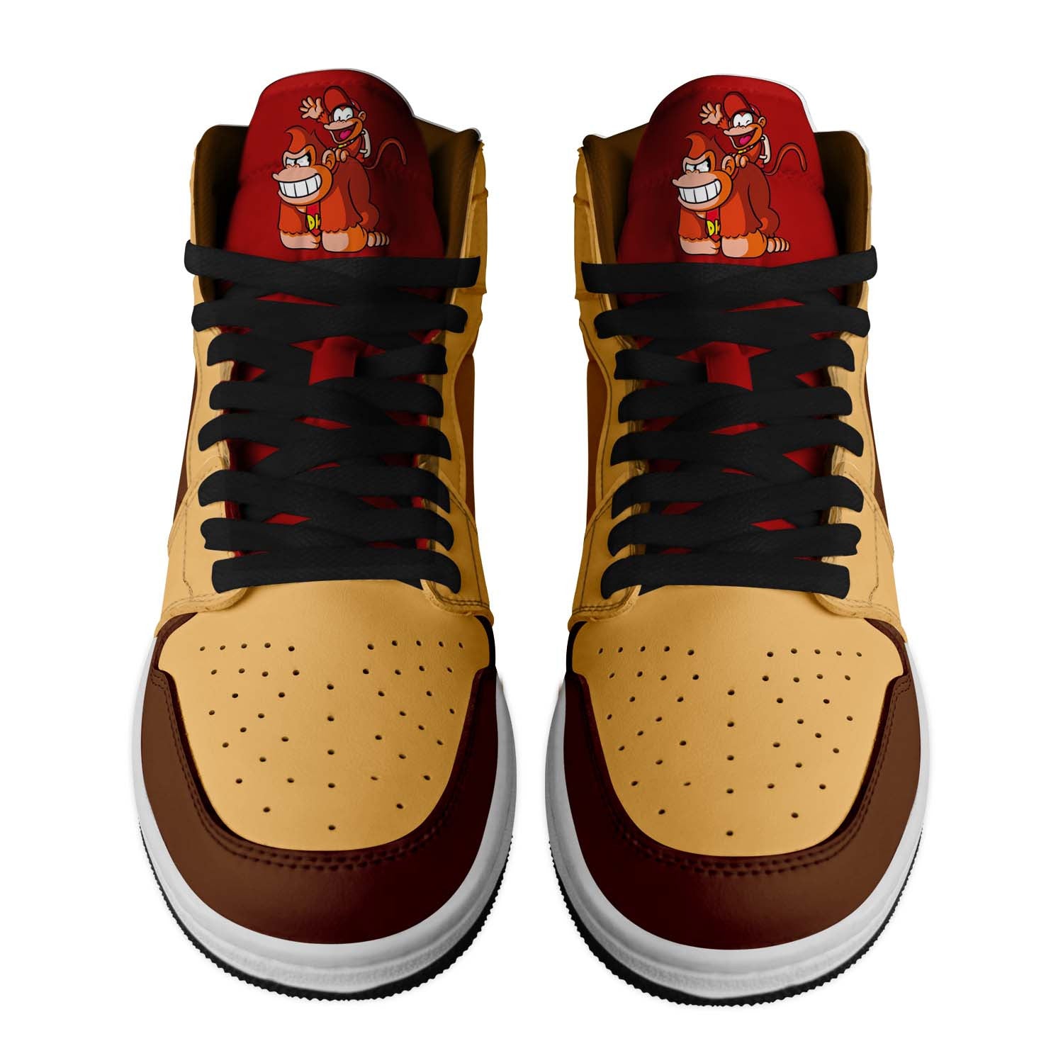 Ideafootwear Donkey Kong AJ1 High Sneakers Shoes For Men And Women 4