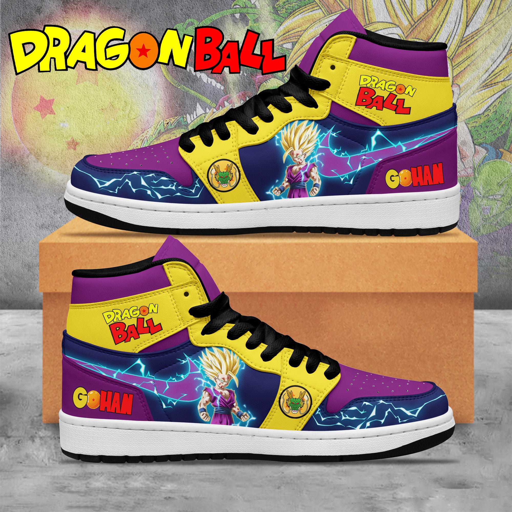 Ideafootwear Dragon Ball AJ1 High Sneakers Shoes For Men And Women 27
