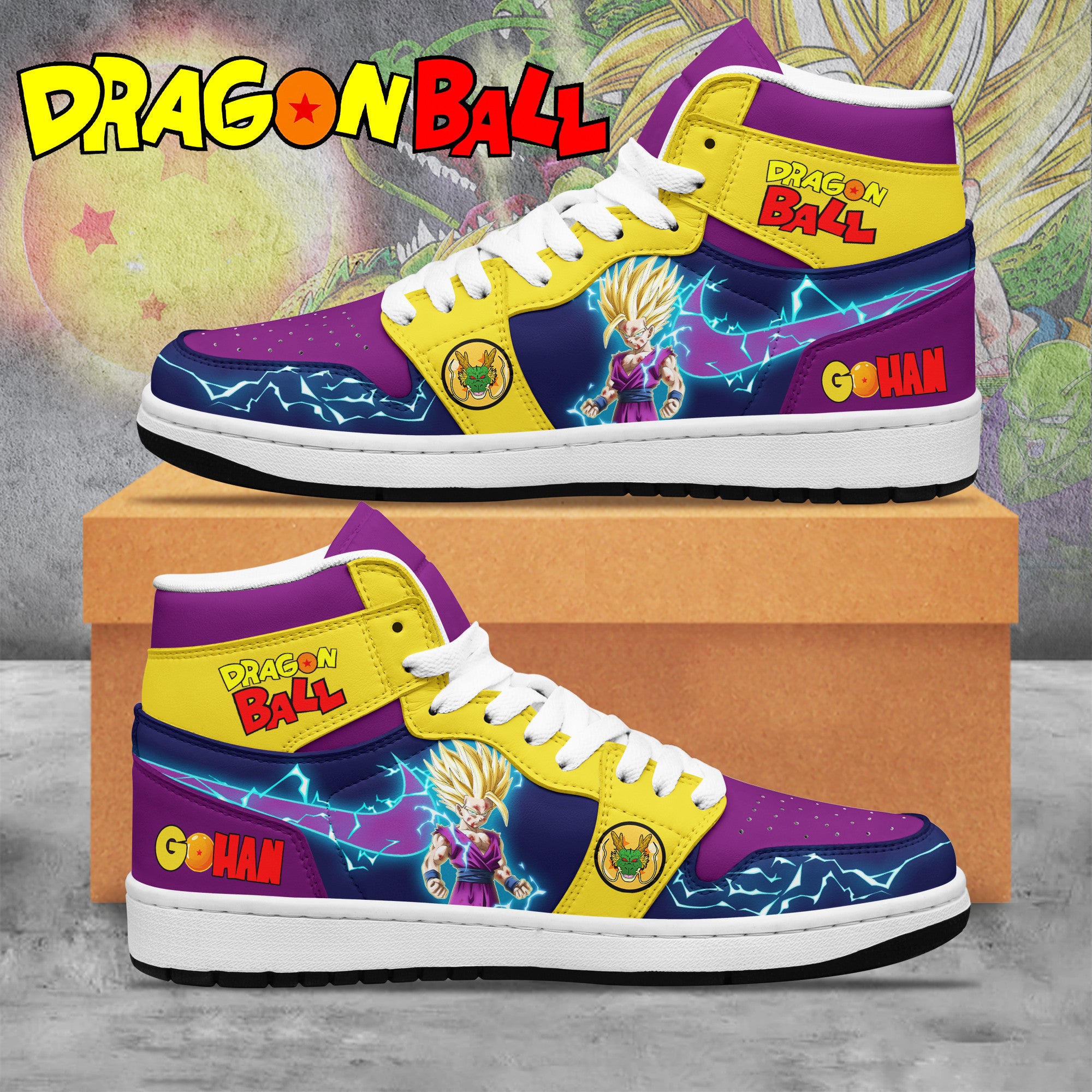 Ideafootwear Dragon Ball AJ1 High Sneakers Shoes For Men And Women 21